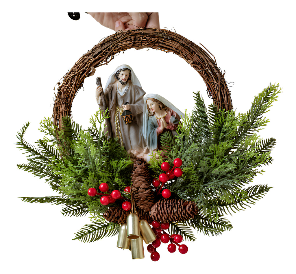 Guirlanda Presépio Sagrada Família 40cm