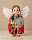 São Miguel Arcanjo Protetor Celestial e Defensor da Fé – Amigurumi Sagrado em Crochê | Santa Arte