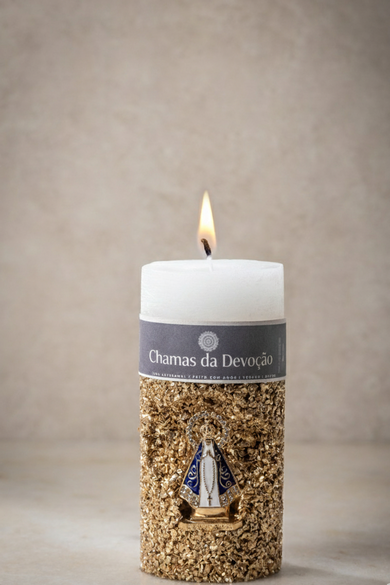 Vela Santuário Nossa Senhora Aparecida Azul - Aromatizada