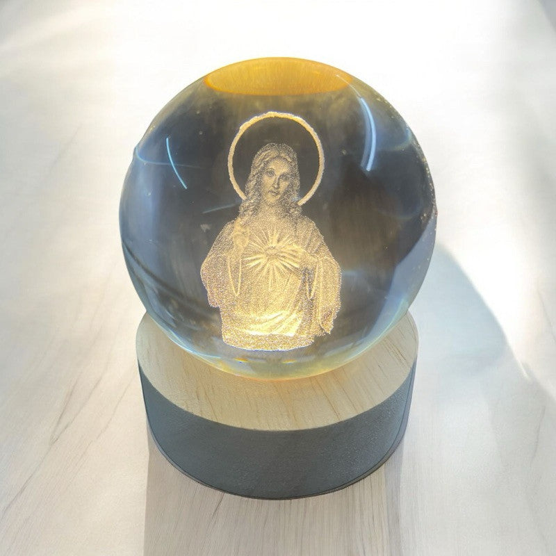 Chamas da Devoção - Luminaria Esfera de Cristal Sagrada 3D