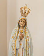 Nossa Senhora de Fátima 60 cm colorida - Pronta Entrega