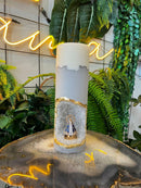 Kit Vela Oratório Slim N.S. Aparecida + Face de Jesus Cristo em 3D + Dezena do Espirito Santo