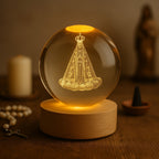 Chamas da Devoção - Luminaria Esfera de Cristal Sagrada 3D